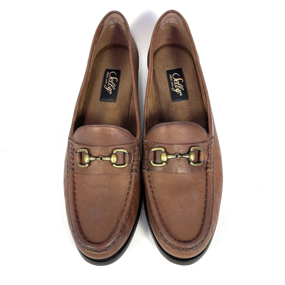 Vintage Selby Brown Leather Horsebit Loafers Womens 10N Narrow Slip On Classic - Picture 3 of 10